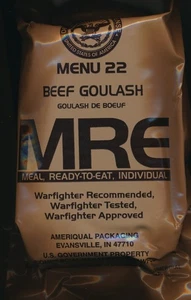 PORT OFFERT Rare Ration combat USA MRE MENU 22 GOULASH BOEUF Emb. 2024 - Picture 1 of 1