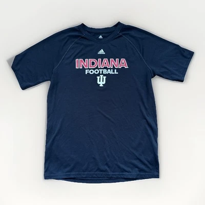 Adidas IU Indiana University Hoosiers Football Black Boy’s XL Black Tee T Shirt - Image 1 of 3
