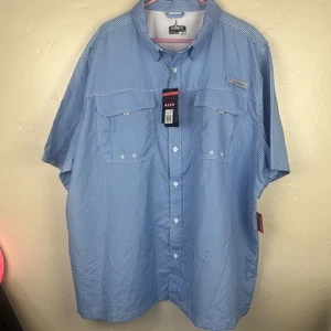 Habit Men’s Short Sleeve Fishing Shirt 3XL Solar Factor 40+ Vented Blue Check - Bild 1 von 11