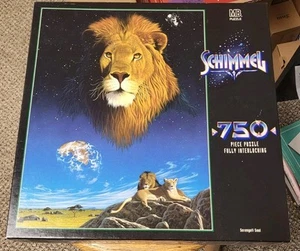 New 1996 Milton Bradley MB - Schimmel-Serengeti Soul - Lion 750 Piece Puzzle - Picture 1 of 8