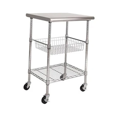  Isla de mesa de trabajo comercial 24" W x 20" D x 36" H tapa de acero inoxidable Nsf Foto 1 de 4