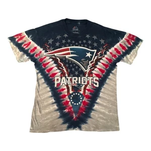 Majestic New England Patriots Tie Dye Men's Size Large T Shirt NFL Football - Picture 1 of 5