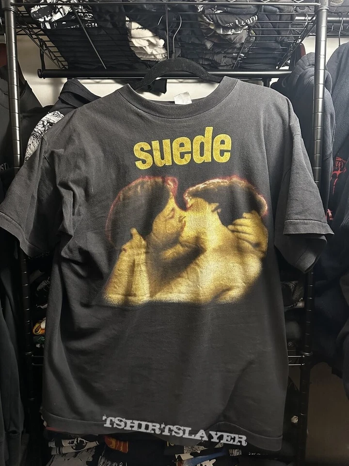 Gamuza Rock Band UK Tour 1994 Granate Manga Corta Gráfico Camiseta NH22844 Foto 1 de 1