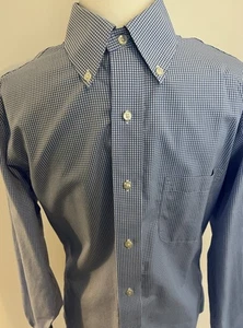 Brooks Brothers Regent Button Up Herren Hemd 14,5 blau kariert - Bild 1 von 3