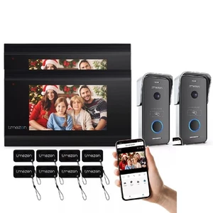 TMEZON 2-Draht WLAN Video Türsprechanlage Gegensprechanlage 2X7'' Touch TFT HD - Bild 1 von 9