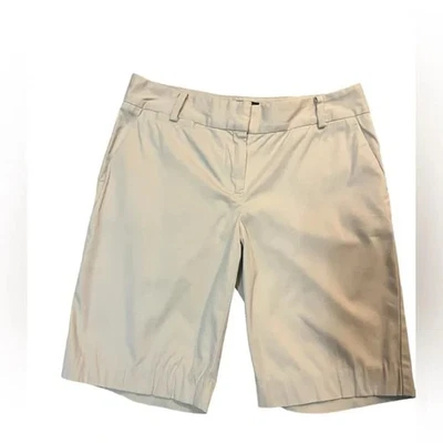 Pantalones cortos para mujer Talbots Bermuda largos clásicos crema talla 2P Foto 1 de 3