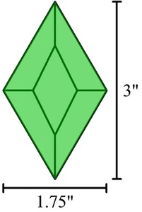 Biseles de vitral de diamante 1,75x3 - Caja de 30 - VERDE 1-3/4x3 - Imagen 1 de 1