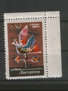 ESPAÑA-MNH** SELLO DE CARTEL-FERIA-BARCELONA-1963. - Imagen 1 de 1