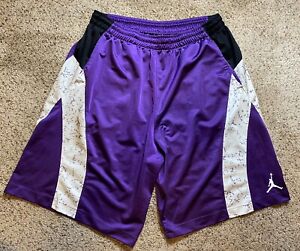 Air Jordan Men’s Purple Retro Athletic Shorts Size 3XL Dri Fit Drawstring