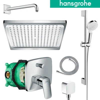 Hansgrohe Duscharmatur Unterputz Regendusche Logis Kopfbrause Brausestange iBox - Bild 1 von 4
