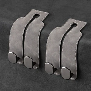 2X Universal Car Seat Back Headrest Hooks Hanger Holder Hook for Purse Bag,GRAY - Picture 1 of 7