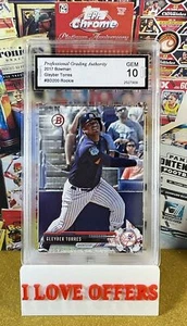 2017 BOWMAN GLEYBER TORRES ROOKIE #BD200 GEM MINT PGA 10 C STORE YANKEES LEGGERE - Foto 1 di 4