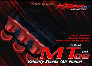 Velocity Stack Yamaha 2022 Mt09 FJ09 Tracer900GT SP Gen3 Air Intake Funnel - Picture 1 of 9