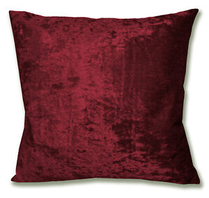 Mv25 D-Red Crushed Velvet Sofa Seat Patio Bench Box Cushion Bolster Cover/Runner