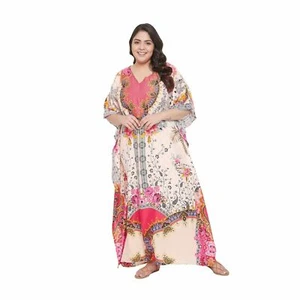 Mujeres Dama Boho Kaftán Mangas Kimono Maxi Vestido Verano Playa Vestido Largo Soltero - Imagen 1 de 6