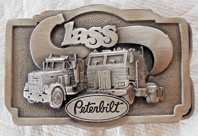 Peterbilt Class Trucks Paccar Brass Belt Buckle by Tonkin 1978 Fits 1.75" Belt - Image 1 of 3