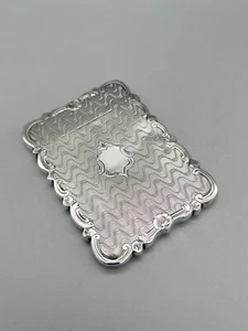 VICTORIAN STERLING SILVER CARD CASE, HILLIARD & THOMASON, BIRMINGHAM, 1867 - Picture 1 of 6
