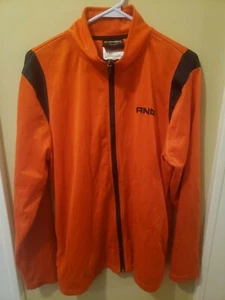 And1 Orange Lightweight Warm Up Full Zip Jacket Medium - Picture 1 of 6