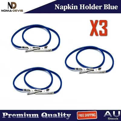 Juego de 3 pinzas para babero soporte servilletero de silicona ajustable herramientas médicas flexibles Foto 1 de 4