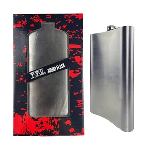 FLASK 64oz Stainless Steel XX Large Party Jumbo Liquor Irish Whiskey 1/2 Gallon - Picture 1 of 5