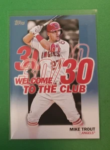 2023 Topps Series 1 MIKE TROUT Angels WELCOME CLUB 30/30 Blue Parallel - Picture 1 of 2