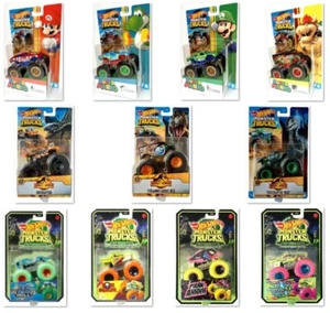 MONSTER TRUCKS 1:64 - Super Mario Jurassic World Spongebob Glow Hot Wheels Samochody - Zdjęcie 1 z 53