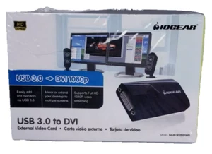 IOGEAR USB 3.0 External DVI Video Card GUC3020DW6 - Picture 1 of 4