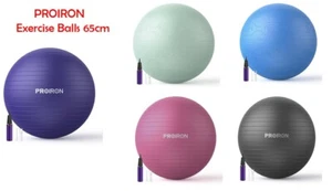 Proiron extra thick exercise balls Anti-Burst 65 cm Yoga, Pilates, Gym - Picture 1 of 9
