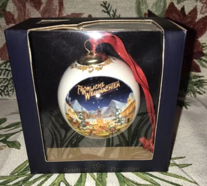 Disney Parks Germany Reutter porcelana feliz Navidad baile adorno nuevo - Imagen 1 de 9