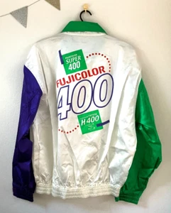 FUJICOLOR SUPER nexia 400 jacket green size M rare fast ship - Picture 1 of 12