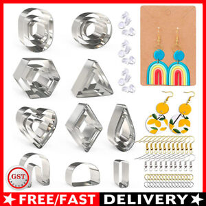 24PCS Stainless Steel Polymer Clay Cutter Pottery Cutting Mould Diy Tools AU NEW