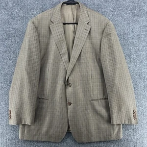 Ralph Lauren LRL Men's 48R  Silk/Wool 2-Button Blazer Beige Houndstooth Sport - Picture 1 of 18