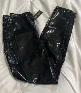Leere NYC schwarze Latex-Leggings Größe 29 STIL: 53J-1889SB NEU MIT ETIKETT - Bild 1 von 7