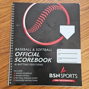 BSN Sports Baseball & Softball Official Scorebook 18 Schlagpositionen 52 Spiele - Bild 1 von 11