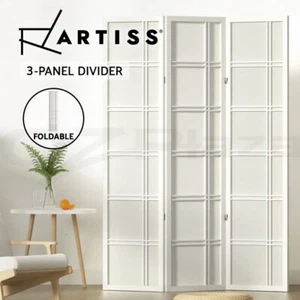 Artiss 3 Panel Room Divider Screen Partition Privacy Wood Stand Nova White - Picture 1 of 11