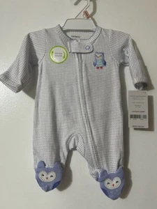 New Girl Carter's Baby Preemie Sleeper Owl Zipper Zip Pajama - Picture 1 of 2