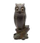 VINTAGE CAST IRON OWL BE WISE SAVE MONEY SAVINGS BANK ANTIQUE COIN BANK R