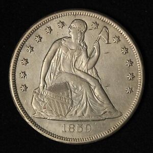 1859-O $1 Seated Liberty Silver Dollar - Free Shipping USA