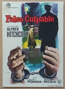 The Wrong Man  ORIGINAL Spanish '59 Herald Alfred Hitchcock Henry Fonda MAC art - Imagen 1 de 3