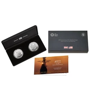 400th Anniversary of the Mayflower Voyage Silver Proof Set - UK Release - Picture 1 of 5
