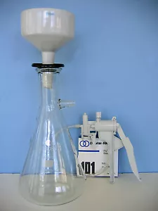 2000 mL MATRAZ DE FILTRACIÓN / EMBUDO BUCHNER / BOMBA DE VACÍO / Juego de filtración - Imagen 1 de 1