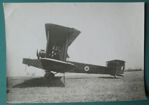 Rare B&W Original 1900's Photograph: Handley Page 0/400 Biplane WWI Bomber - Picture 1 of 2