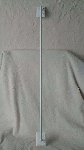 VINTAGE WHITE METAL 23" TOWEL BAR BATHROOM KITCHEN METAL MID CENTURY MOD Cover