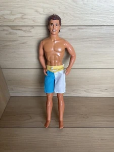 VINTAGE 1990 MATTEL KEN DOLL Brown With Shorts B-13 - Picture 1 of 7