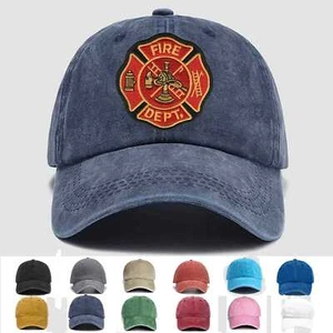 Custom Embroidered Hat Small Fire Department, Veteran Cap, Trucker Hat, Gift - Picture 1 of 7