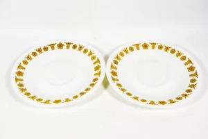 2 Piattini Vintage Corelle Farfalla Oro 6,5 pollici - Foto 1 di 3