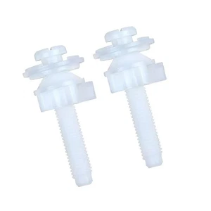 Paquete de 2 tornillos universales para asiento de inodoro kit de repuesto, pernos de plástico inodoro mar... - Imagen 1 de 7