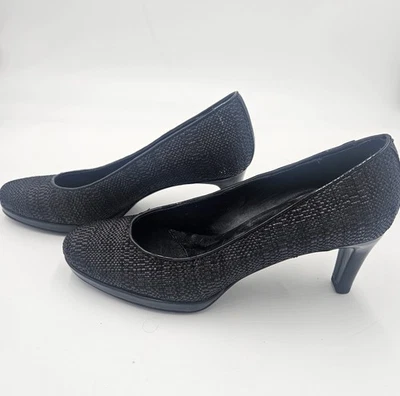 Vaneli Talla 7.5N Dayle Vintage Negro Clásico Bomba Tejido T'moro Estampado Comodidad Foto 1 de 4