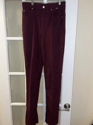 Escada Sport Womens High Rise Straight Burgundy Pants Size 38 - Image 1 of 3