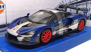 Motor Max 1/24 Scale 79668 - McLaren Senna (Gulf) Blue/Black/Silver - Picture 1 of 5